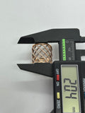 "Basketweave" Rose gold ring with diamonds by Kupfer Design