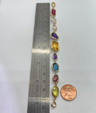 "Rain of Colors" Gem Linked Bracelet by Kupfer Design
