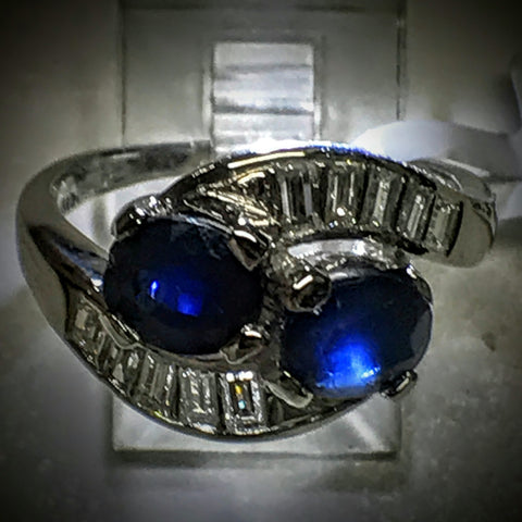 Diamonds and Sapphires Vintage Estate Ring