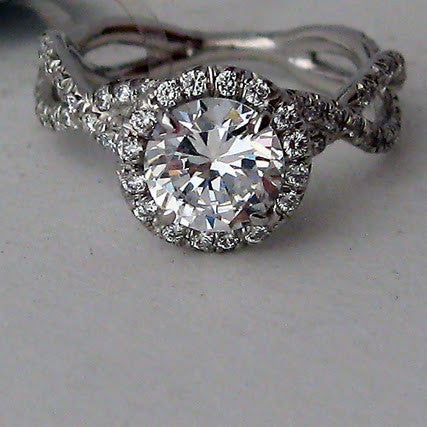 Michael Barin Michael Barin "Tree of Life" White Gold Engagement Ring - Kupfer Jewelry