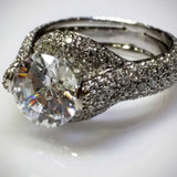 Verdi Verdi Micro-Pavé 18kwg Engagement Ring (Mounting Only) - Kupfer Jewelry - 1