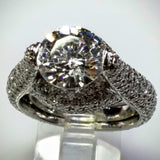 Verdi Verdi Micro-Pavé 18kwg Engagement Ring (Mounting Only) - Kupfer Jewelry - 3