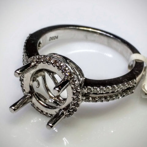 EmilyK. Engagement Ring in 18kt White Gold by EmilyK. (Mounting ONLY) - Kupfer Jewelry - 1